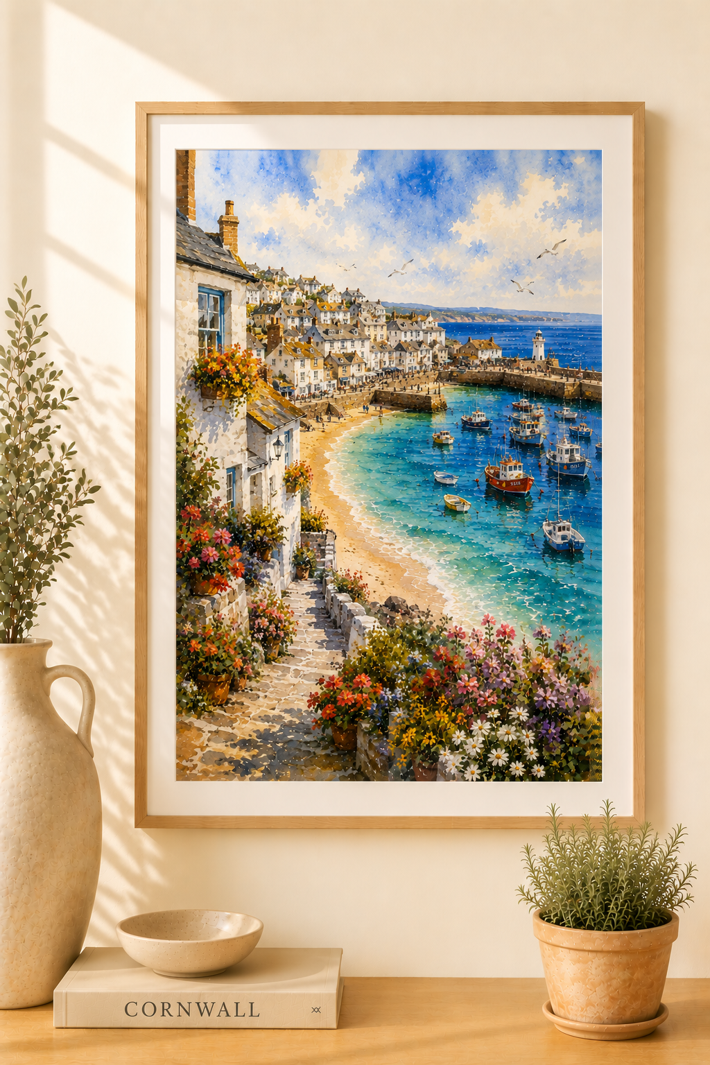 St Ives watercolour print — original wall art by Sundays In Tuscany