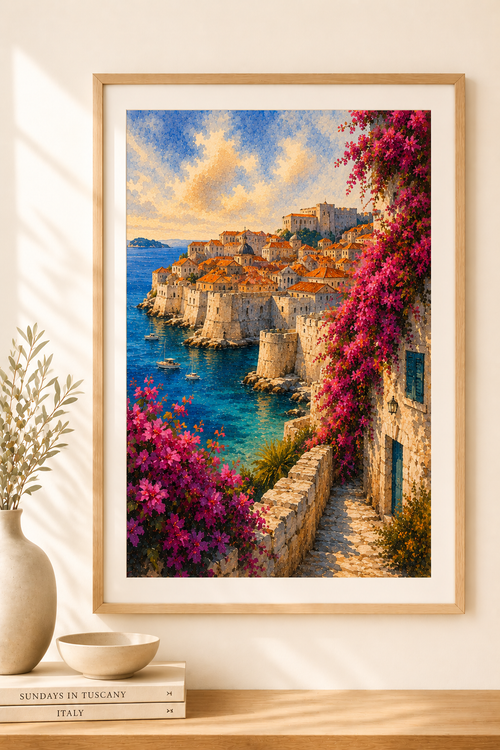 Dubrovnik watercolour print — original wall art by Sundays In Tuscany