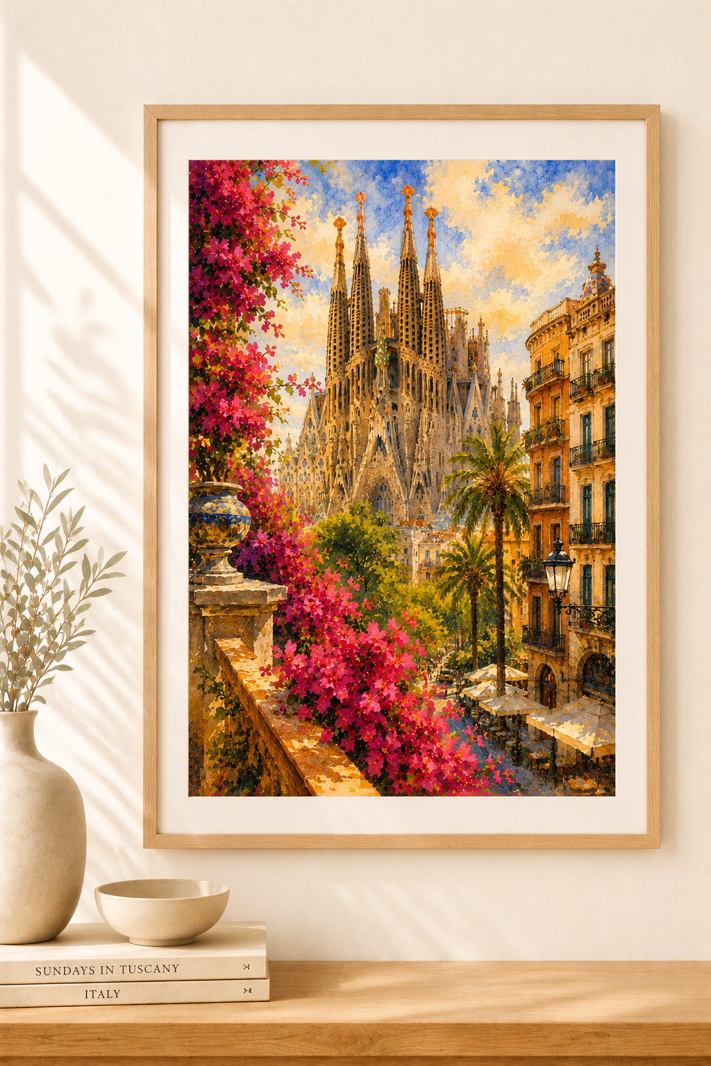 Barcelona watercolour print — original wall art by Sundays In Tuscany
