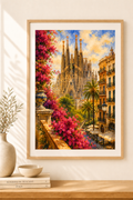 Barcelona watercolour print — original wall art by Sundays In Tuscany