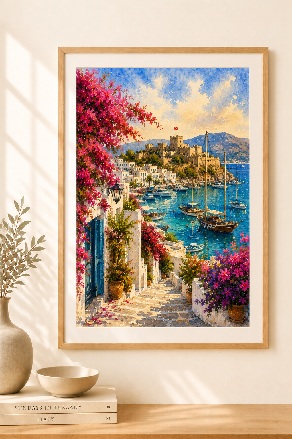 Bodrum watercolour print — original wall art by Sundays In Tuscany