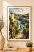 Port Isaac watercolour print — original wall art by Sundays In Tuscany