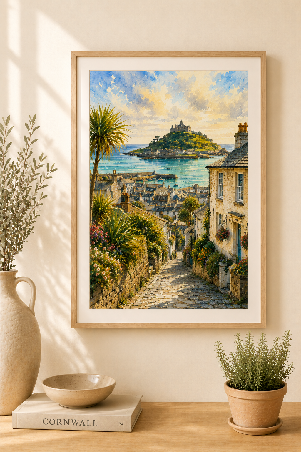 Penzance watercolour print — original wall art by Sundays In Tuscany