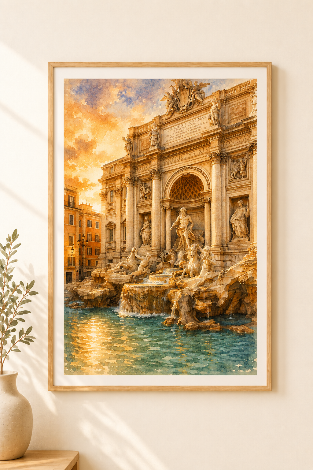 Rome watercolour print — original wall art by Sundays In Tuscany