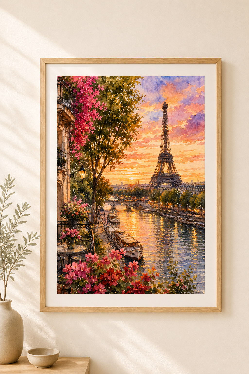 Paris watercolour print — original wall art by Sundays In Tuscany